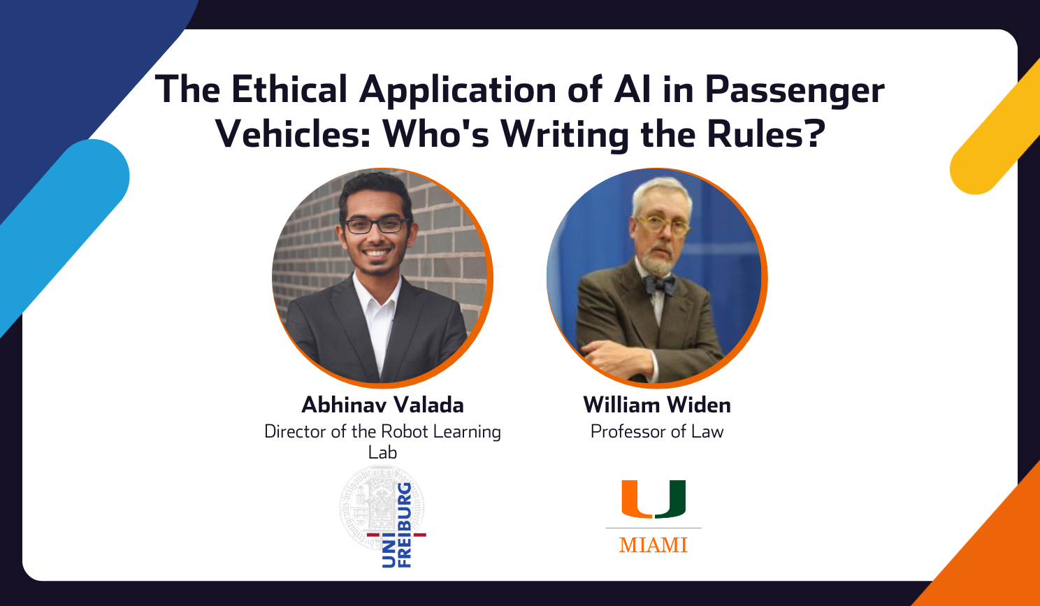 The Ethical Application of AI in passenger vehicles whos writing the rules